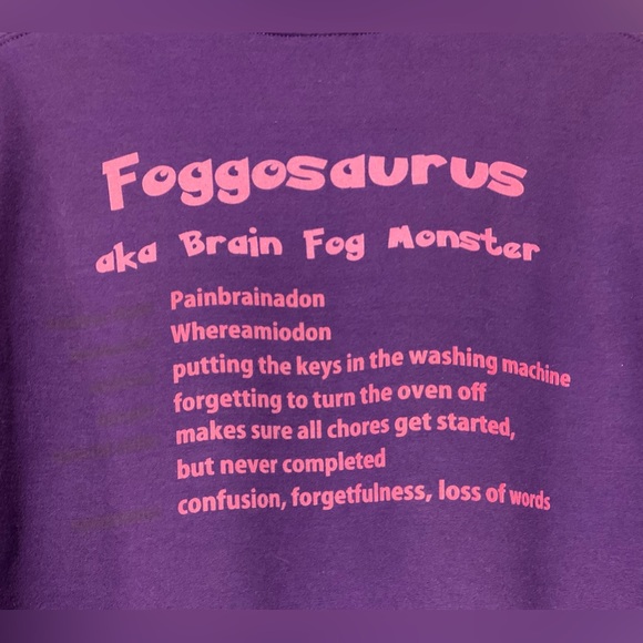 Brain Fog “Foggosaurus aka Brain Fog Monster” Hoodie - Picture 4 of 4